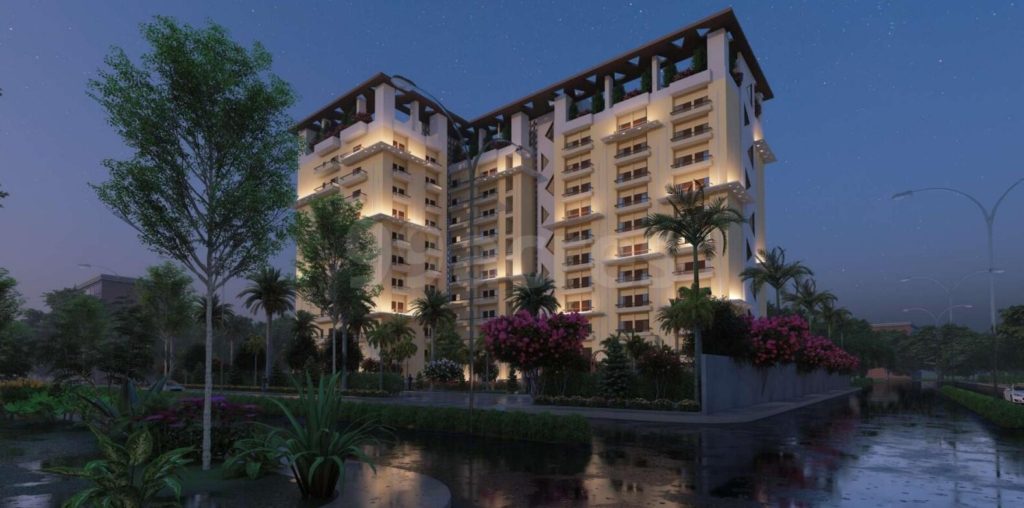 2 BHK flats and 3 BHK flats GSR Heights Lower Corner Night View