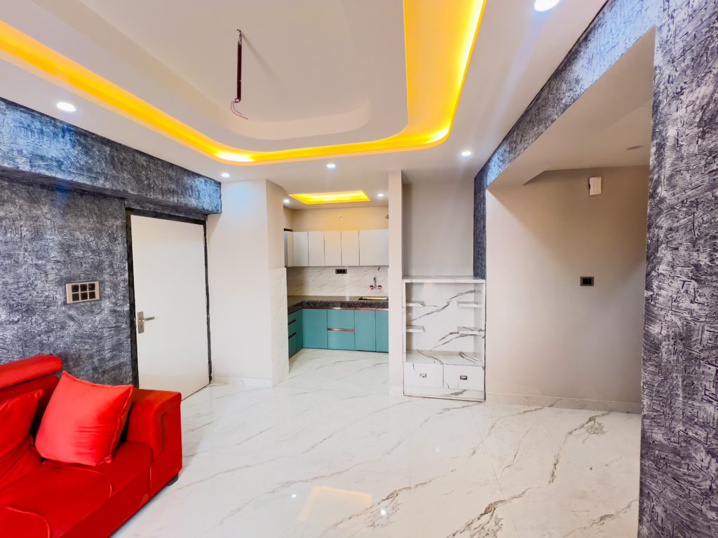 2 BHK Flat GSR Heights Lucknow Drawing Room