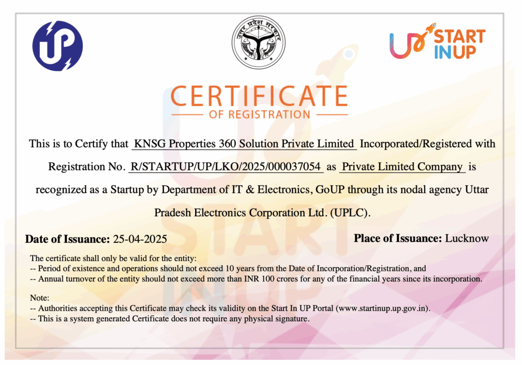 STARTUP IN UP Recognition of Propertiezzzz.com