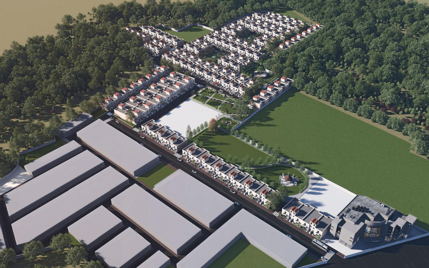 Suraksha Enclave Project Layout Bird eye View