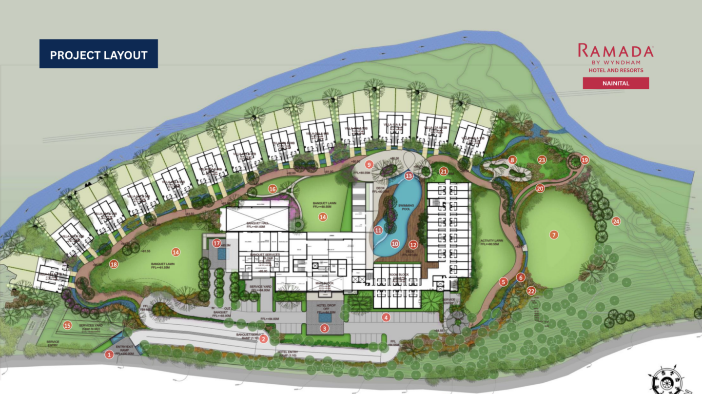 Ramada villas Nainital master plan near Kainchi Dham” Ramada Hotel in Nainital