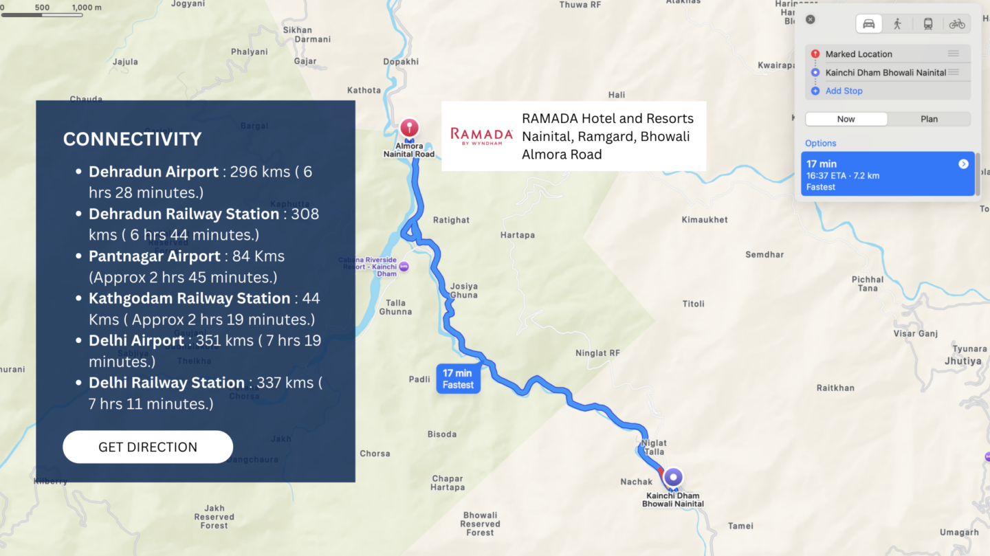 Ramada Resorts and Residences Ramgarh, Bhowali – Almora Road (Nainital)