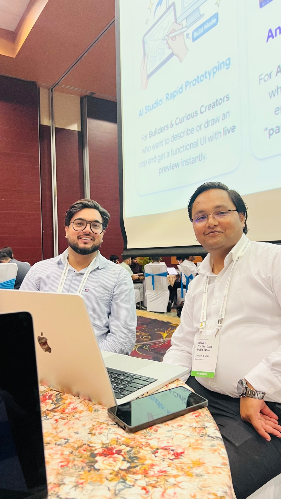 Propertiezzzz team members exploring Google AI Studio and AI-powered startup solutions at AI Day for Startups India 2026